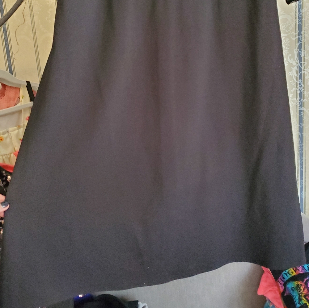 Maternity Black Lace Trapeze Empire Waist Dress - Picture 3 of 8